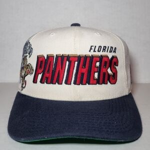 Vintage 90s Florida Panthers Sports Specialties Shadow NHL Hat Cap Snapback 🔥